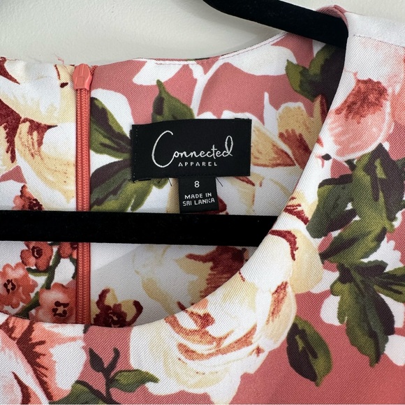 Connected Apparel Women's Floral Dress Sleeveless Midi Dress Size 8 - Picture 5 of 5